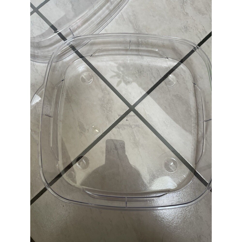 Pampered Chef Large Square Cool & Serve Green Tray w Carry Bag #2292 - Picture 10 of 13